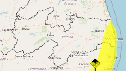 João Pessoa e mais 22 cidades podem ter chuvas intensas nesta sexta-feira (27)