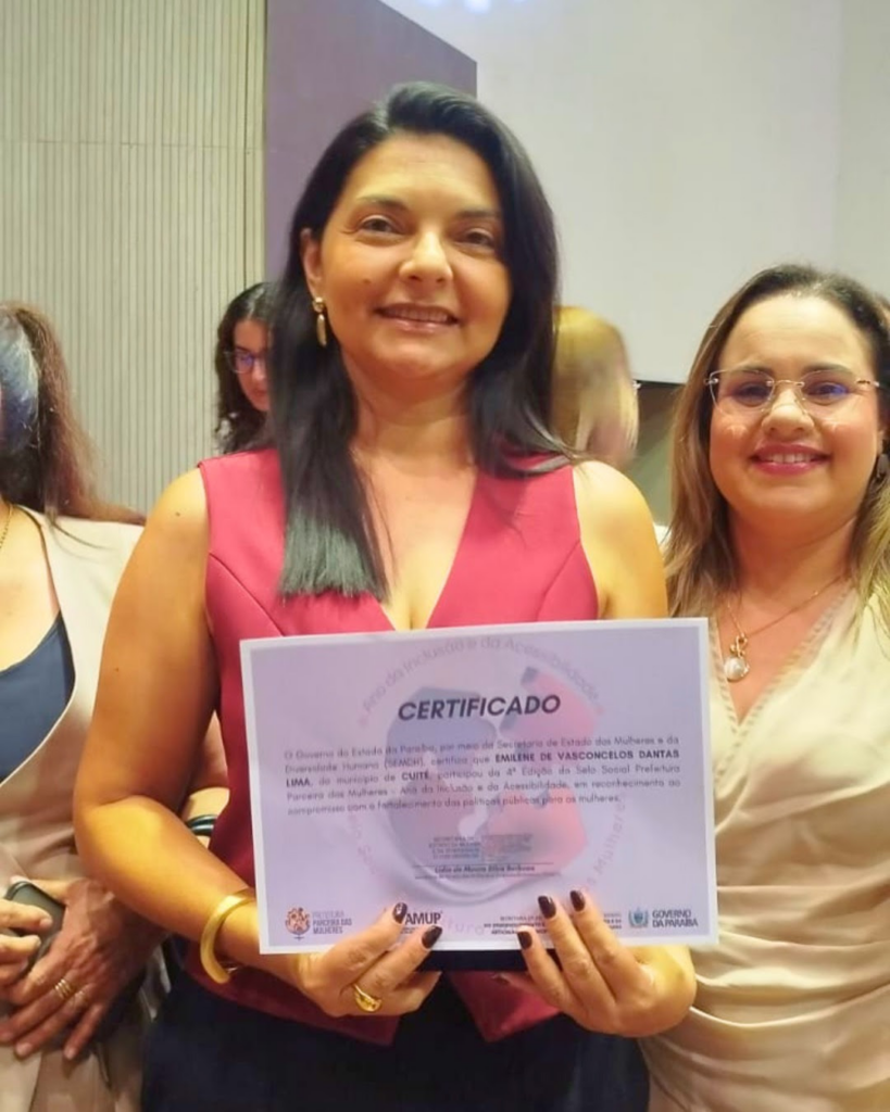 Cuité conquista Selo Social Prefeitura Parceira das Mulheres por ações voltadas aos direitos das mulheres