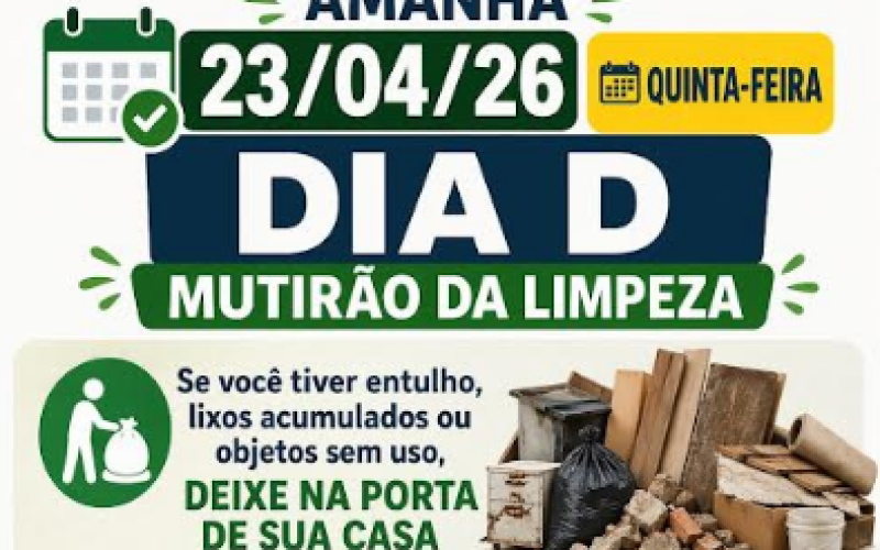 Em Monteiro: Mutirão de limpeza começa nesta quinta-feira pelo bairro Alto da Serra