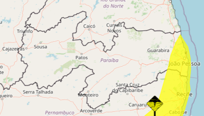 João Pessoa e mais 22 cidades podem ter chuvas intensas nesta sexta-feira (27)