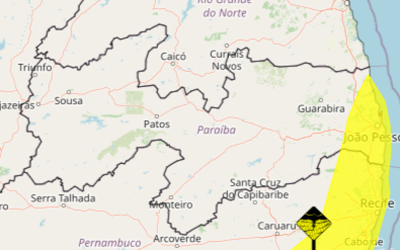 João Pessoa e mais 22 cidades podem ter chuvas intensas nesta sexta-feira (27)