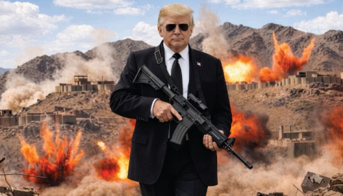Trump publica foto segurando fuzil e diz que Irã precisa ‘ficar esperto logo’