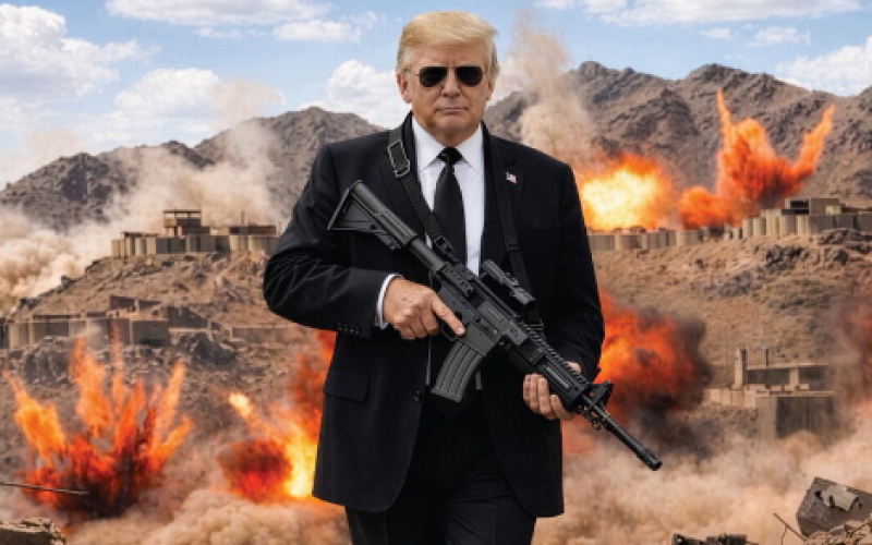 Trump publica foto segurando fuzil e diz que Irã precisa ‘ficar esperto logo’