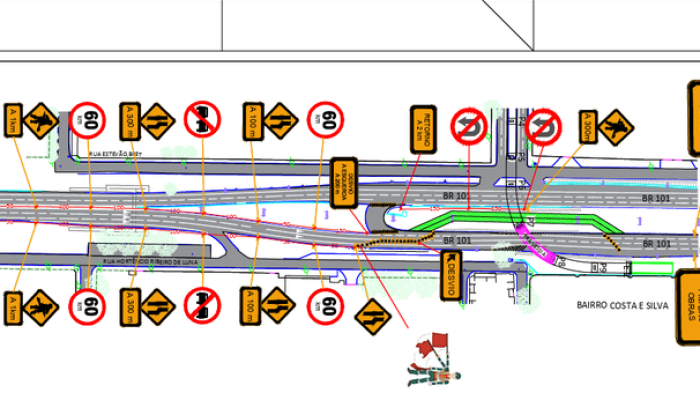 Trânsito sofre alterações em nova etapa da construção do viaduto do Bairro das Indústrias