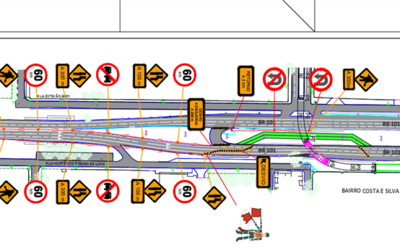 Trânsito sofre alterações em nova etapa da construção do viaduto do Bairro das Indústrias
