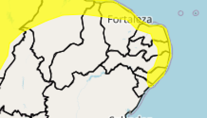 Inmet renova alertas de chuvas para esta sexta-feira em 96 cidades da Paraíba