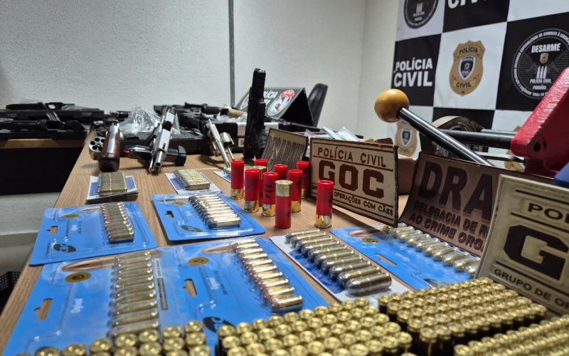Mais de 20 armas são apreendidas em operação contra o tráfico de armas, na Paraíba