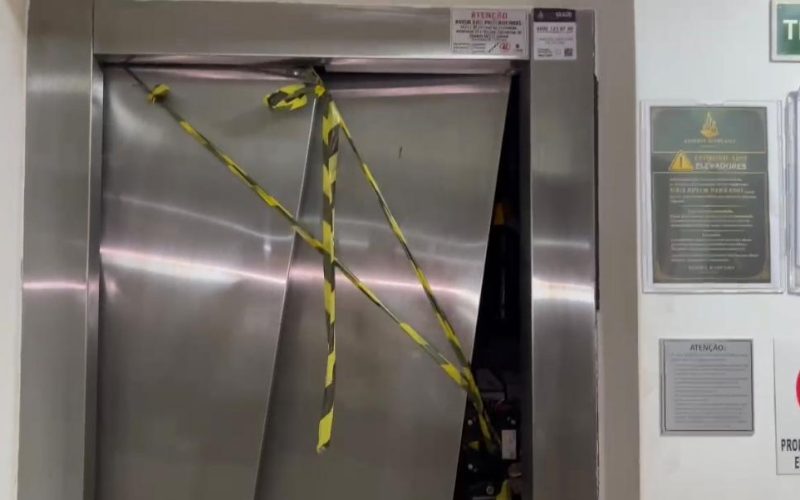 Elevador despenca em prédio no Altiplano, em João Pessoa, e deixa mulher e duas crianças feridas